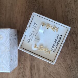 Rachel Zoe butterfly hoop earrings